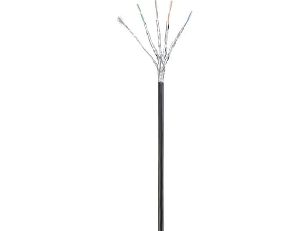Renkforce RF-4673684, 3 m, Cat6a, S/FTP (S-STP), RJ-45, RJ-45, Sort