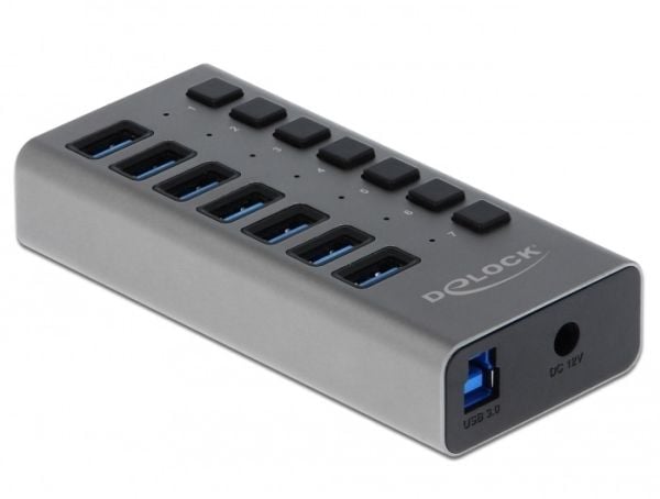 Delock - Hub - 7 x SuperSpeed USB 3.0 - stasjonær