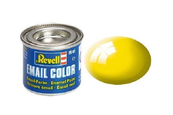 Emaljfärg 14 ml, gul, blank