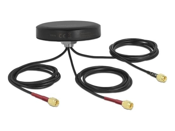 Delock LTE MIMO Dual Band WLAN 802.11 ac/ax/a/h/b/g/n Antenna - Antenne - Smart Home - 3 dBi (for 2400 MHz - 2483 MHz), 3 dBi (for 4,9 - 5,825 GHz)...