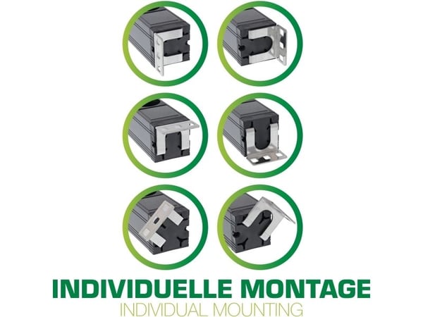 InLine 16416S, 6 AC-utganger, 3680 W, 1,5 mm², Svart, Aluminium, Plast, Aluminium, Plast