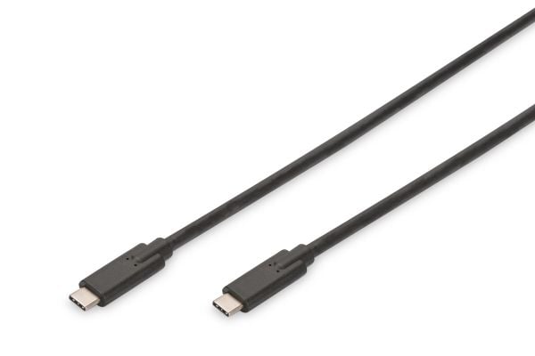 ASSMANN - USB-kabel - USB-C (hann) til USB-C (hann) - USB 3.1 Gen 2 - 1 m - formstøpt, 4K-støtte - svart