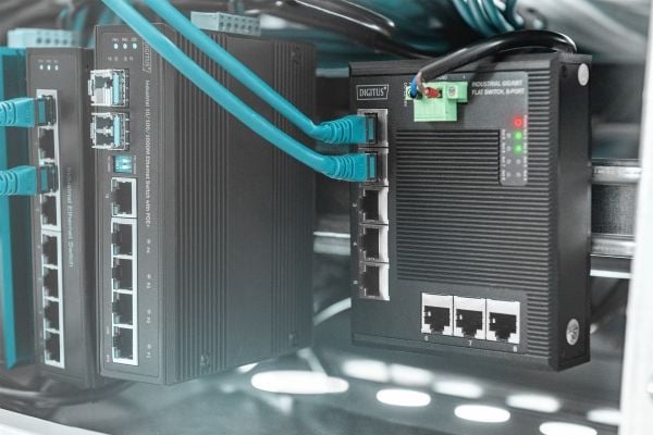 DIGITUS DN-651127 - Switch - 8 x 10/100/1000 - DIN-skinnemonterbar - DC-strøm