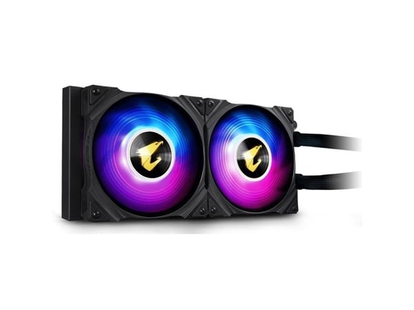 Gigabyte AORUS WATERFORCE 240, All-in-one-nesteenjäähdytin, 12 cm, 56,47 cfm, Musta