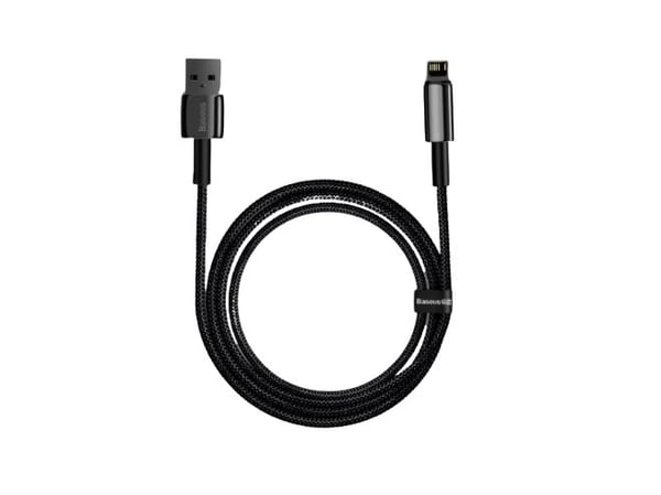 Baseus CALWJ-A01, 2 m, Lightning, USB A, Hankjønn, Hankjønn, Sort