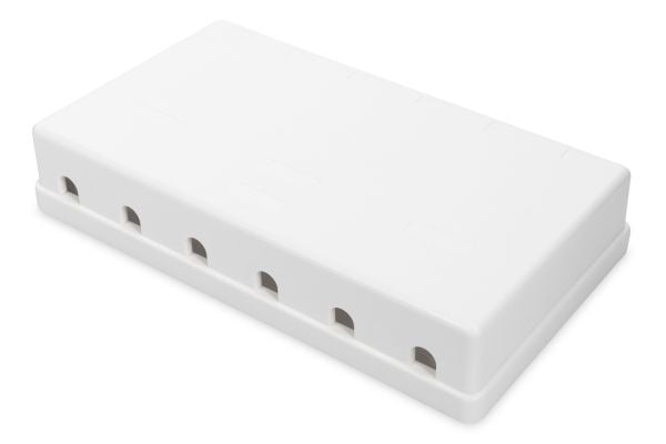 DIGITUS - Modulært innføringshus - hvit, RAL 9010 - 6 porter