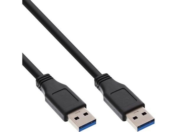 InLine 4043718233984, 3 m, USB A, USB A, USB 3.2 Gen 1 (3.1 Gen 1), Hankjønn/hankjønn, Svart