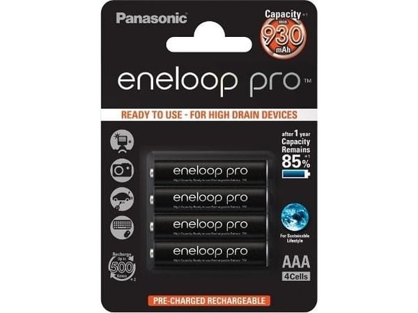 Panasonic eneloop pro BK-4HCDE/4BE - Akku 4 x AAA - (ladattava) - 930 mAh