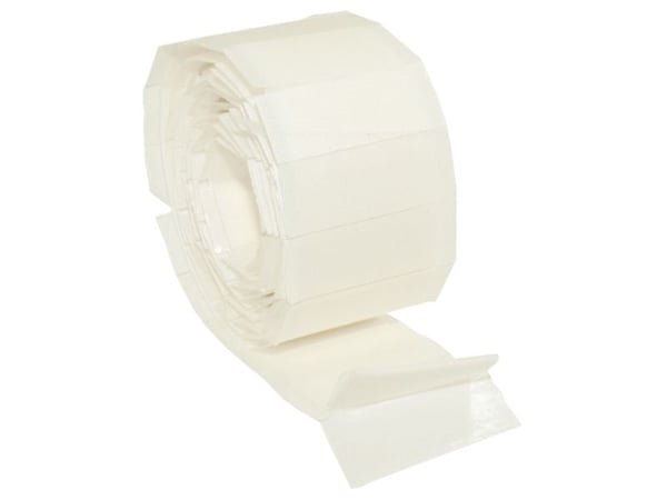 BNT-tarralaput, valkoiset, 25x12x1 mm, käytännöllisessä annostelijassa - (100 kpl/pakkaus)