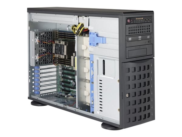 Supermicro SC745 BAC-R1K23B-SQ - Tower - 4U - utvidet ATX (E-ATX) - SATA/SAS - hot-swap 1200 watt - svart - USB