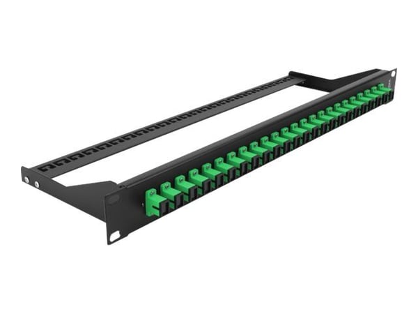 Delock - Koblingspanel - rackmonterbar - SC SM X 24 - svart, grønn - 1U - 19"