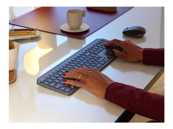 Logitech Mx Keys For Business, Täysikokoinen (100 %), Bluetooth, Grafiitti