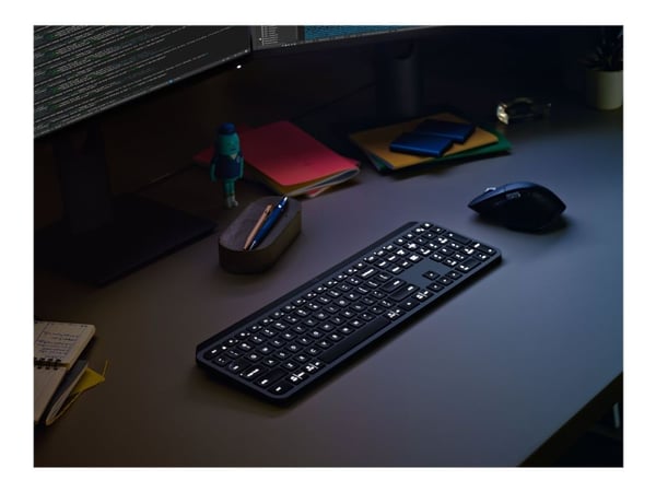 Logitech Mx Keys For Business, Täysikokoinen (100 %), Bluetooth, Grafiitti