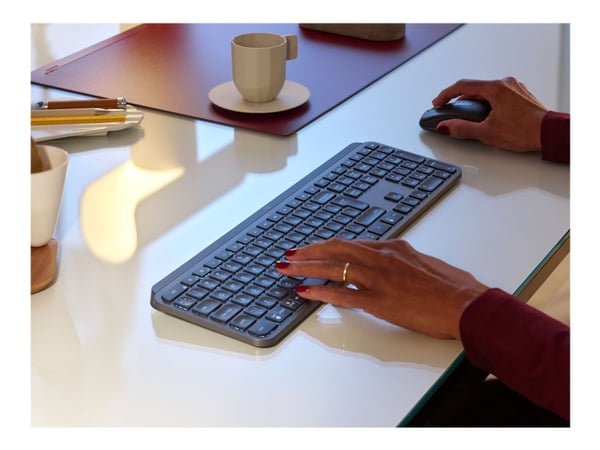 Logitech Mx Keys For Business, Täysikokoinen (100 %), Bluetooth, Grafiitti