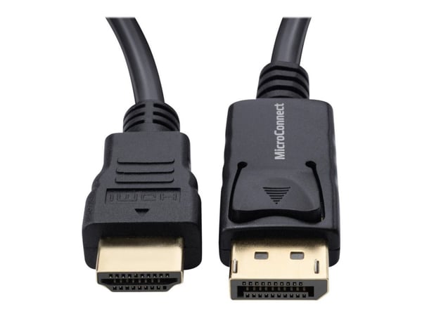 MicroConnect - Adapterkabel - DisplayPort hann låst til HDMI hann - 10 m - dobbeltisolert - svart - 1080p støtte 60 Hz