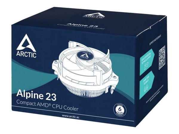 ARCTIC Alpine 23 - Prosessorkjøler - (for: AM2, AM2+, AM3, AM3+, FM2, AM4) - aluminium - 90 mm