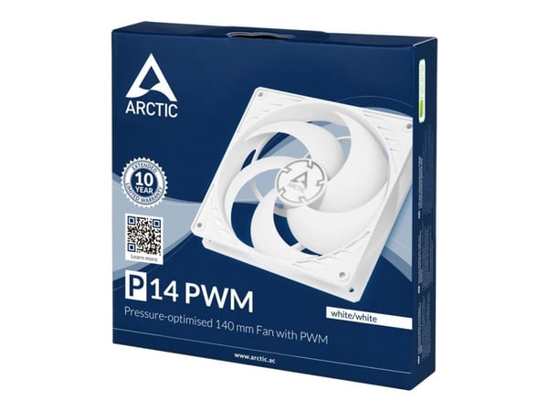 ARCTIC P14 PWM - Kabinettvifte - 140 mm - hvit