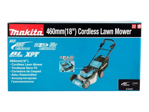 Makita DLM462Z cordless lawn mower - no battieries og charger included.