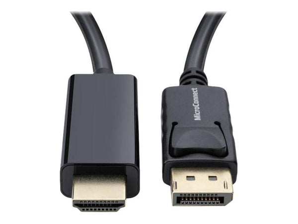 MicroConnect - Adapterkabel - DisplayPort hann låst til HDMI hann - 5 m - dobbeltisolert - svart - 1080p støtte 60 Hz