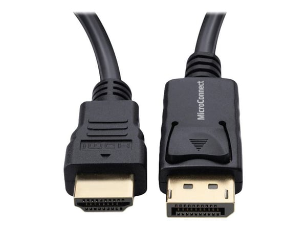 MicroConnect - Adapterkabel - DisplayPort hann låst til HDMI hann - 5 m - dobbeltisolert - svart - 1080p støtte 60 Hz