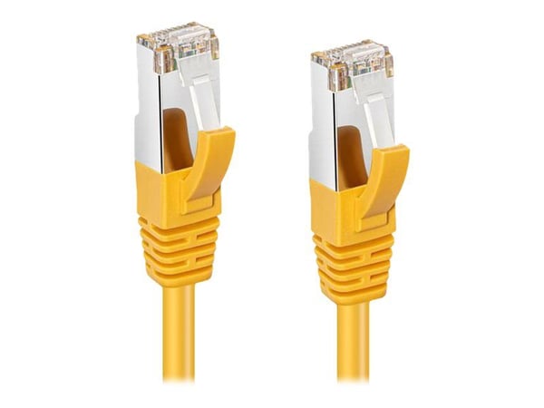 MicroConnect - Koblingskabel - RJ-45 (hann) til RJ-45 (hann) - 7.5 m - S/FTP - CAT 6a - med støvel, halogenfri, formstøpt, rund, uten hindringer - gul
