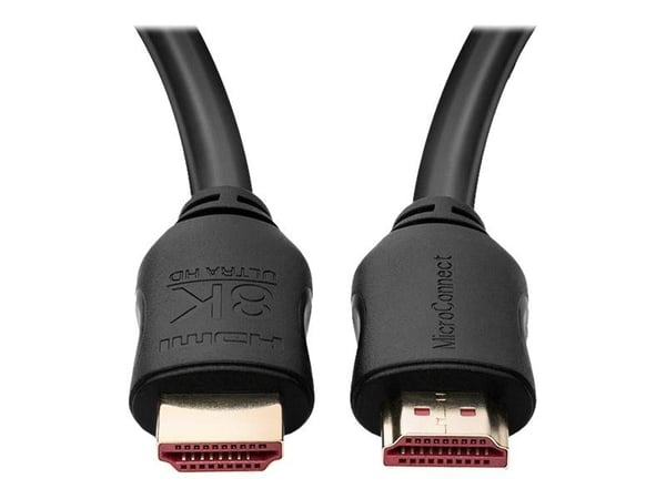 MicroConnect - Ultra High Speed - HDMI-kabel med Ethernet - HDMI hann til HDMI hann - 4,0 m - Svart - Dolby TrueHD-støtte, støtter 8K 60 Hz (7680 x...