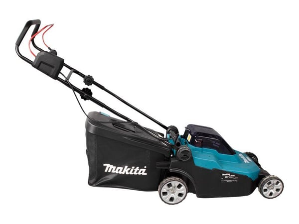 Makita DLM382PM2 - Gräsklippare - sladdlös - 18 V - 4 Ah - 2 batterier - 3700 vpm - 38 cm - 16.9 kg