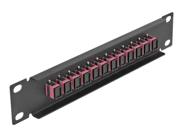 Delock - Koblingspanel - SC MM X 12 - svart - 1U - 10"