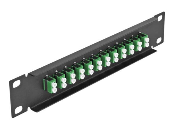 Delock - Koblingspanel - LC Duplex SM X 12 - svart - 1U - 10"