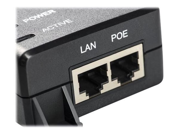 Microconnect POEINJ-30W-UK, 10 Gigabit Ethernet, 10 Mbit/s, 10/100, IEEE 802.3af, Cat5, 48 V