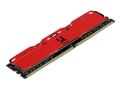 GOODRAM IRDM X - DDR4 - sett - 16 GB: 2 x 8 GB - DIMM 288-pin - 3200 MHz / PC4-25600 - CL16 - 1.35 V - ikke-bufret - ikke-ECC - rød