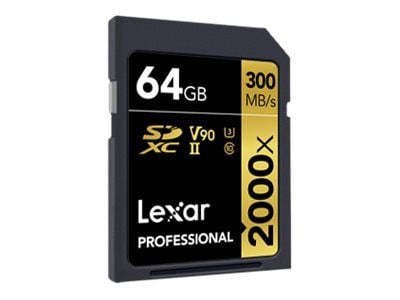 Lexar SDXC 64GB Professional 2000x UHS-II U3 (260/300 MB/s)