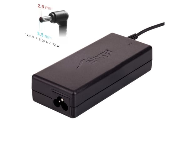 Akyga Dedicated Series AK-ND-28 - Strømadapter - AC 100-250 V - 72 watt - svart