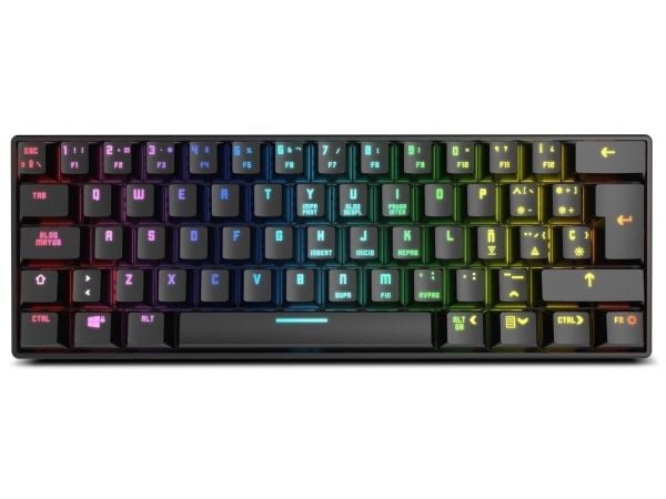 Krom Kluster, Mini, USB + Bluetooth, Mekaaninen, RGB LED, Musta