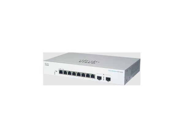 Cisco Business 220 Series CBS220-8T-E-2G - Switch - smart - 8 x 10/100/1000 + 2 x Gigabit SFP (opplink) - rackmonterbar