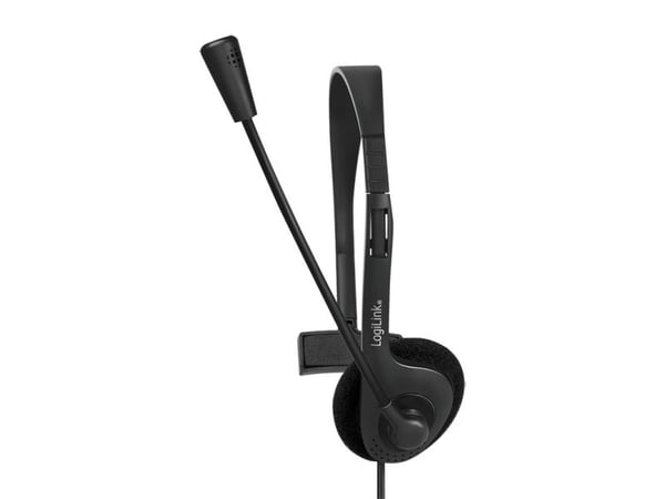 LogiLink HS0054, Kabel, Kontor/callcenter, 20 - 20000 hz, Headset, Svart