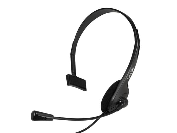 LogiLink HS0054, Kabel, Kontor/callcenter, 20 - 20000 hz, Headset, Svart
