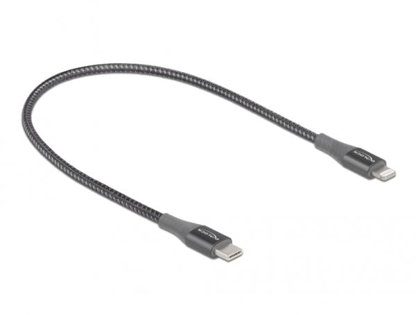 Delock - Lightning-kabel - USB-C hann til Lightning hann - 50 cm - grå