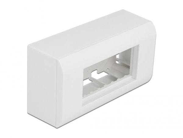 Delock - Easy 45 - flatemontert boks - 4 modules - hvit, RAL 9003