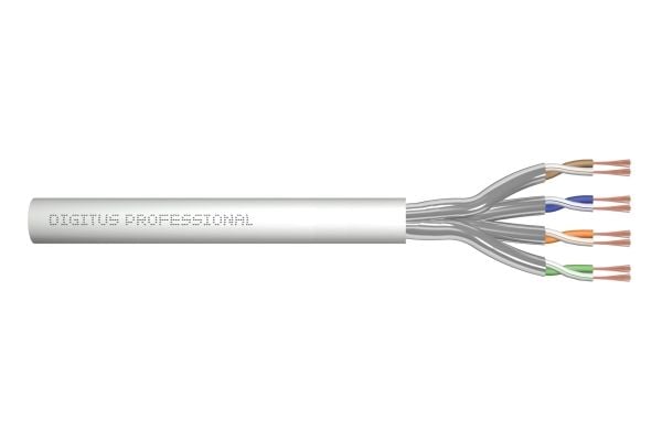 DIGITUS Professional - Bulkkabel - 305 m - U/FTP - CAT 6a - halogenfri, strenget - grå