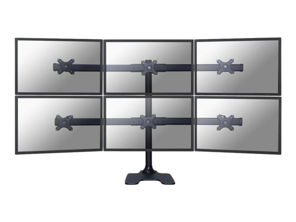Neomounts FPMA-D700DD6 - Stativ - for 6 LCD-skjermer - svart - skjermstørrelse: 10"-27" - skrivebordsstativ, skrivebordsmonterbar
