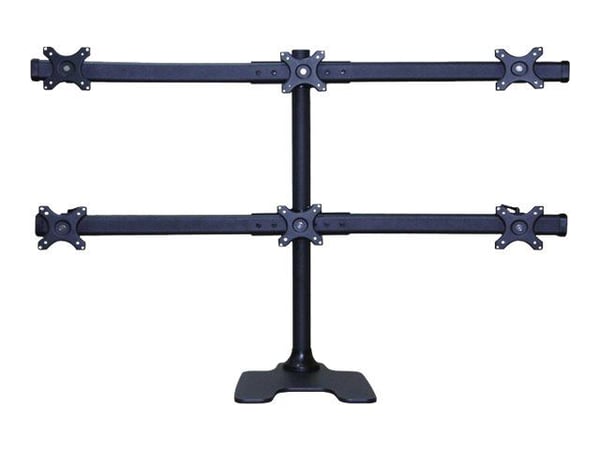 Neomounts FPMA-D700DD6 - Stativ - for 6 LCD-skjermer - svart - skjermstørrelse: 10"-27" - skrivebordsstativ, skrivebordsmonterbar
