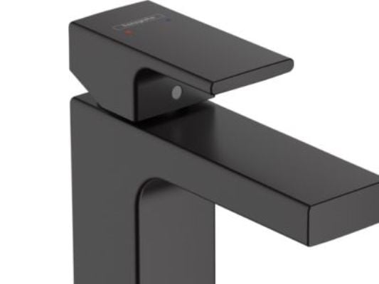 hansGrohe Vernis Shape 1-grebs håndvaskarmatur 100, med løft-op bundventil, mat sort