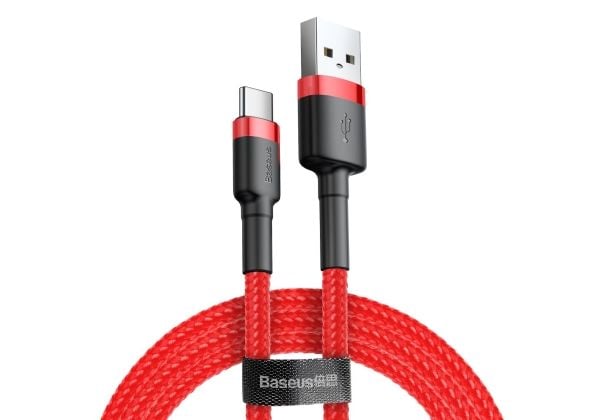 Baseus Cafule - USB-kabel - USB (hane) till USB-C (hane) - USB 2.0 - 9 V - 3 A - 0.5 m - röd