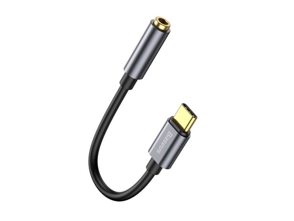 Baseus L54, Musta, Harmaa, USB C, 3.5mm, Uros, Naaras, Suora