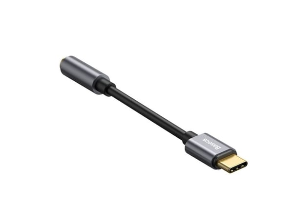 Baseus L54, Musta, Harmaa, USB C, 3.5mm, Uros, Naaras, Suora