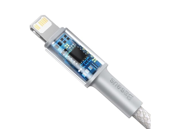 Baseus CATLGD-02, 1 m, Lightning, USB C, Hankjønn, Hankjønn, Hvit