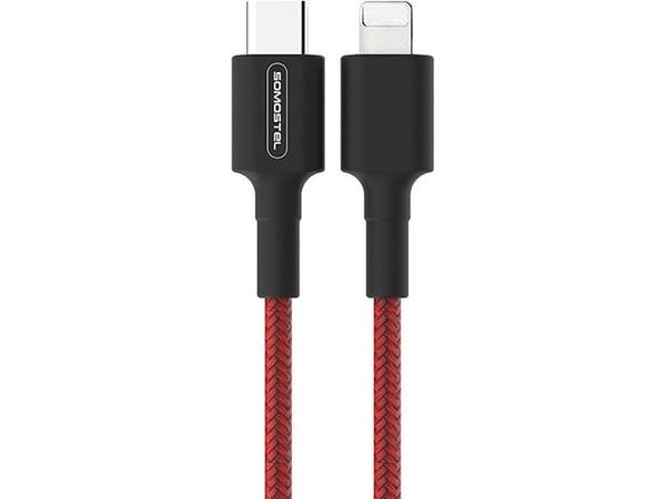 Kabel USB Somostel USB-C - Lightning 1 m Czerwony (28861)
