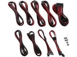 CableMod PRO Series ModMesh RT-Series - Strömkabelsats - formpressad - svart, röd
