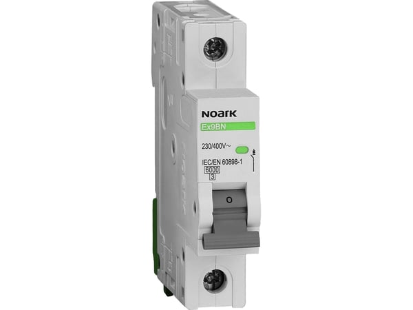 Noark overspennings-/overstrømsbryter 1P B 25A 6kA AC Ex9BN 100010